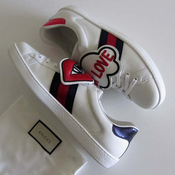 new GUCCI Ace Blind For Love sneakers 12 / 12.5 US - Picture 4 of 10